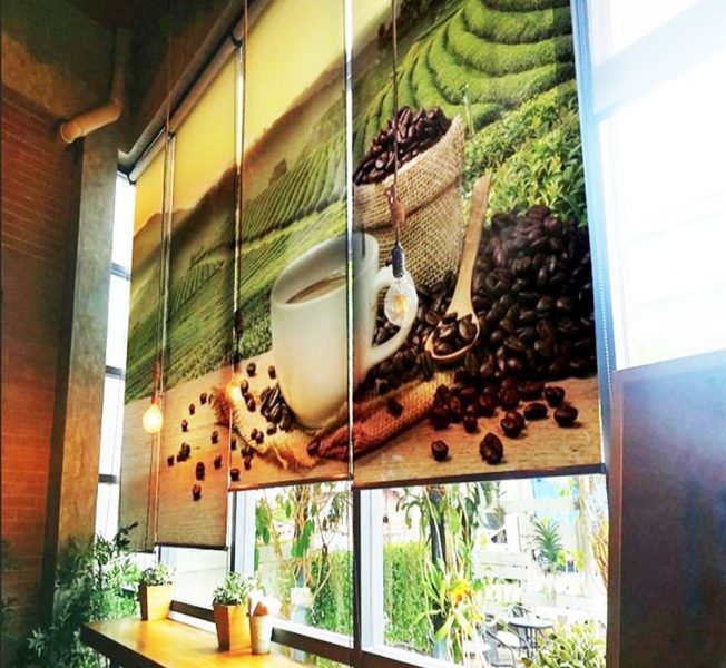 Các loại rèm cửa đẹp quán cafe, rèm che nắng ban công sân thượng tiệm ...